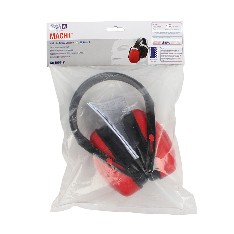 霍尼韋爾1010421 Mach1紅色經(jīng)濟(jì)型頭戴式防噪音耳罩NRR 18圖片3