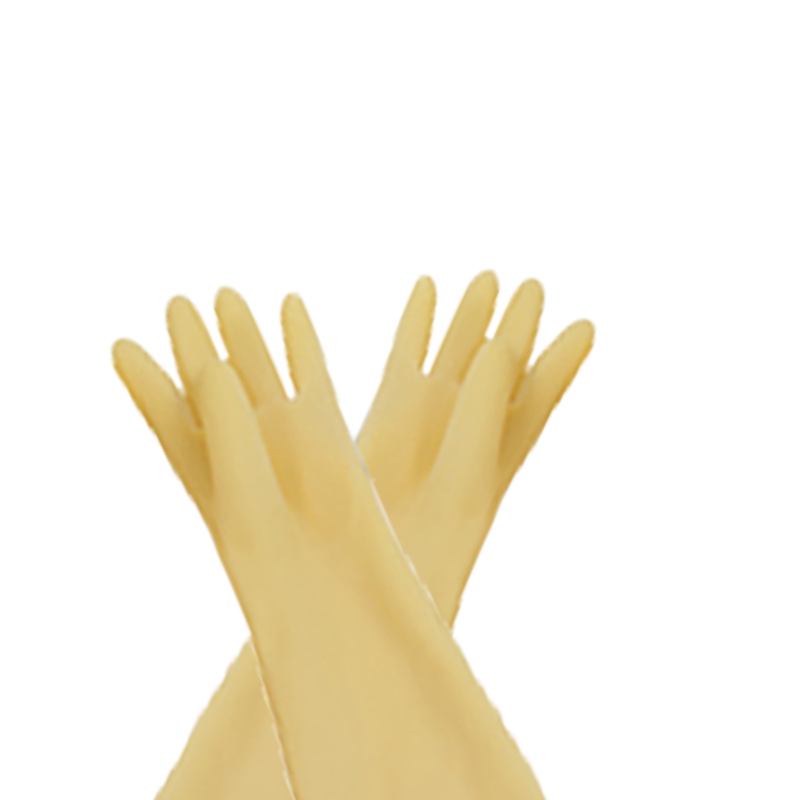 玉蝶白色加厚工業(yè)耐酸堿手套圖片3