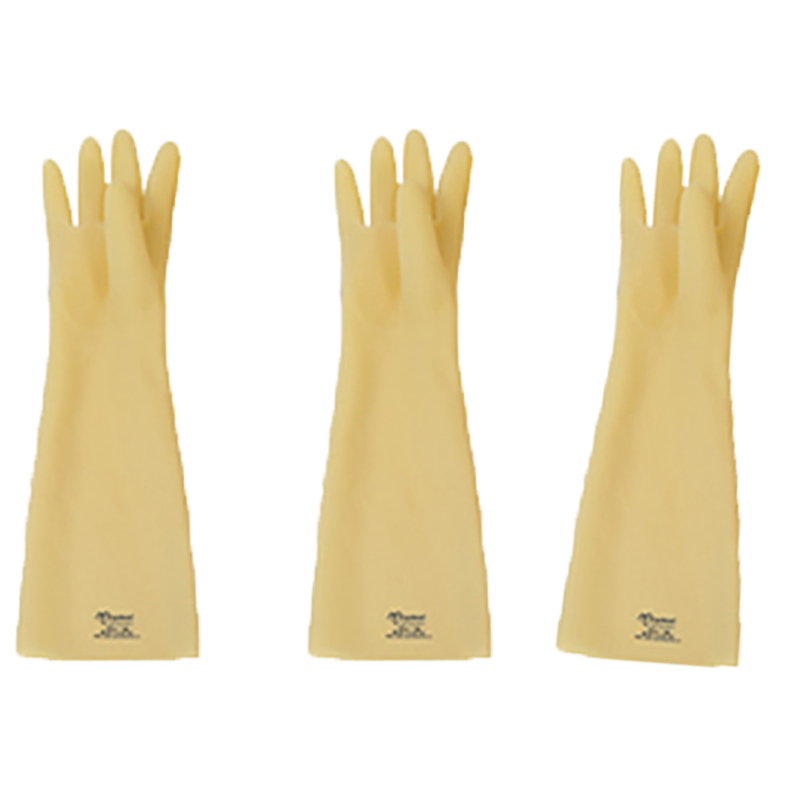 玉蝶白色加厚工業(yè)耐酸堿手套圖片2