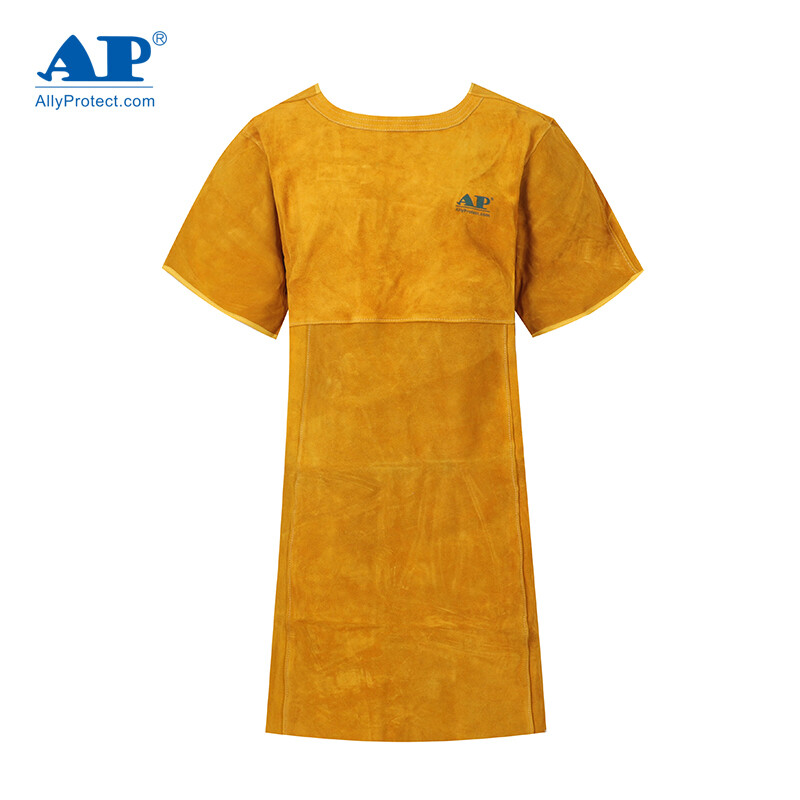 友盟AP-6102金黃色芯皮短袖圍裙圖片1 友盟AP-6102金黃色芯皮短袖圍裙圖片1