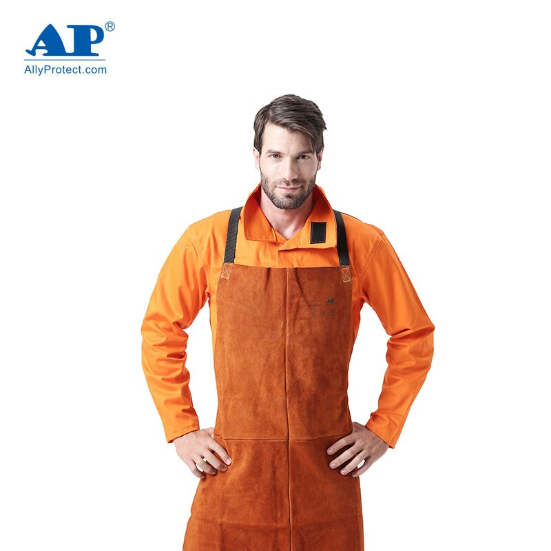 友盟AP-6300咖啡色牛二層芯皮圍裙圖片1 友盟AP-6300咖啡色牛二層芯皮圍裙圖片1