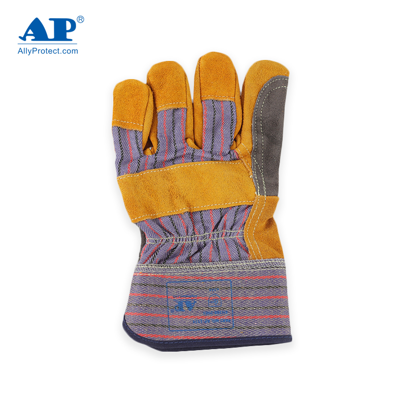 友盟AP-1524耐磨抗穿插牛二層皮勞保手套圖片2 友盟AP-1524耐磨抗穿插牛二層皮勞保手套圖片2