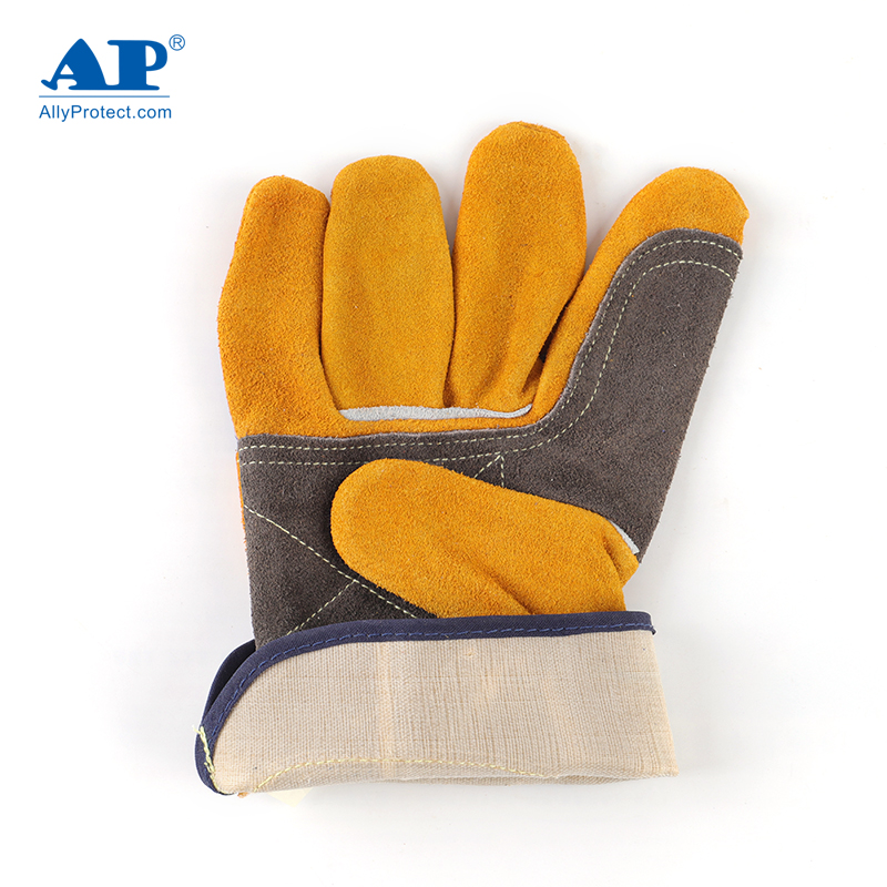 友盟AP-1524耐磨抗穿插牛二層皮勞保手套圖片4 友盟AP-1524耐磨抗穿插牛二層皮勞保手套圖片4