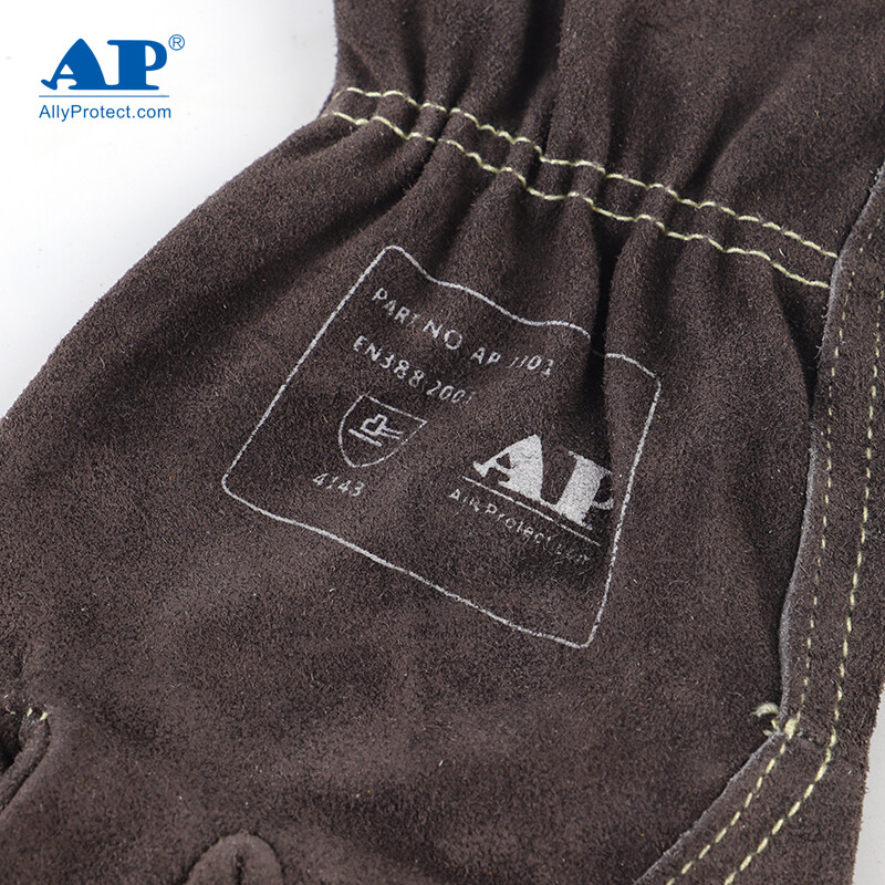 友盟AP-1301炭啡色牛二層皮勞保手套圖片4 友盟AP-1301炭啡色牛二層皮勞保手套圖片4