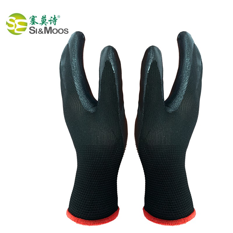 塞莫詩CG905BK黑色浸膠丁腈手套圖片2