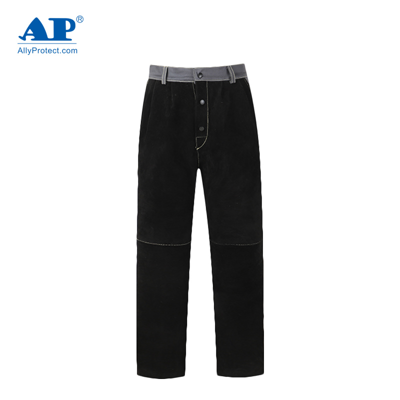 友盟AP-4550灰色阻燃布配黑色牛皮阻燃工作服褲子圖片1 友盟AP-4550灰色阻燃布配黑色牛皮阻燃工作服褲子圖片1