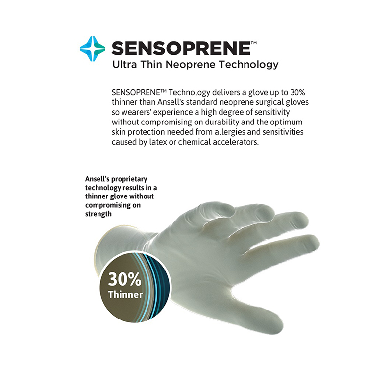 安思爾GAMMEX 340007090氯丁橡膠外科手套圖片3 安思爾GAMMEX 340007090氯丁橡膠外科手套圖片3