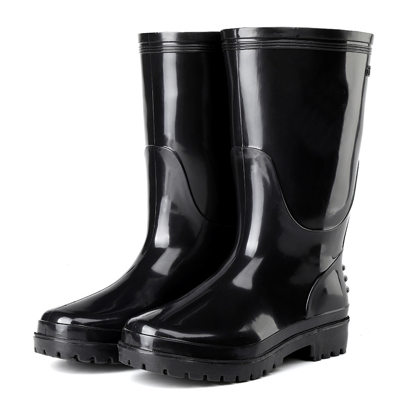 定和DH7106黑色勞保長筒雨靴PVC高筒加厚防滑防水靴圖片1 定和DH7106黑色勞保長筒雨靴PVC高筒加厚防滑防水靴圖片1