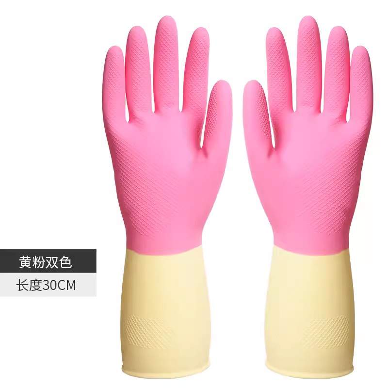 雪蓮30142家用天然乳膠絨里袖口雙色魚(yú)鱗紋手套圖片3 雪蓮30142家用天然乳膠絨里袖口雙色魚(yú)鱗紋手套圖片3