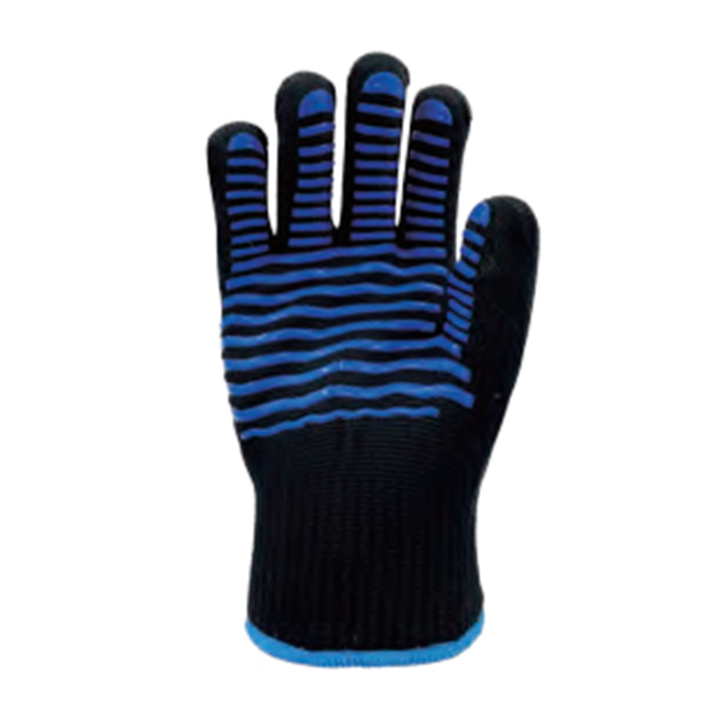 思衛(wèi)爾6100黑色10針芳綸雙面藍硅膠條紋防燙耐高溫手套圖片1 思衛(wèi)爾6100黑色10針芳綸雙面藍硅膠條紋防燙耐高溫手套圖片1