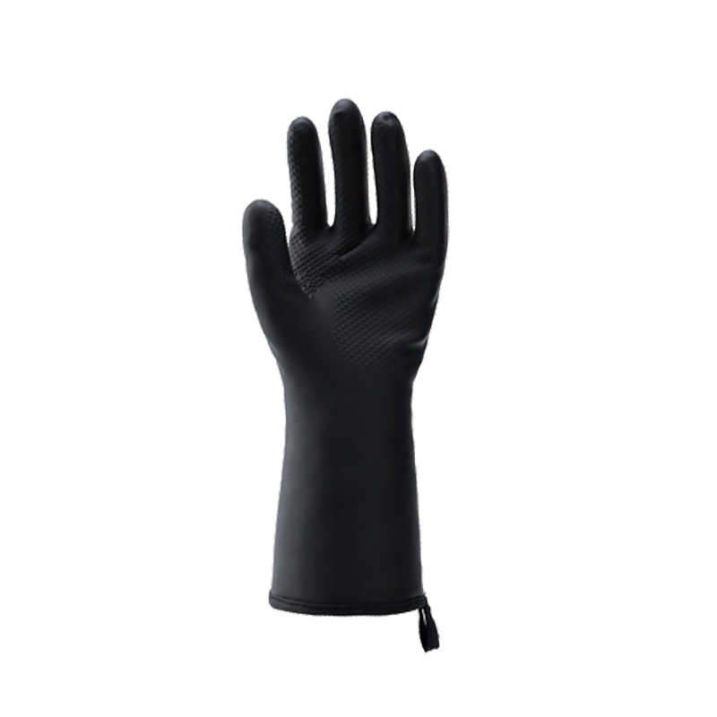 思衛(wèi)爾2002黑色全浸氯丁橡膠耐高溫防化手套圖片1