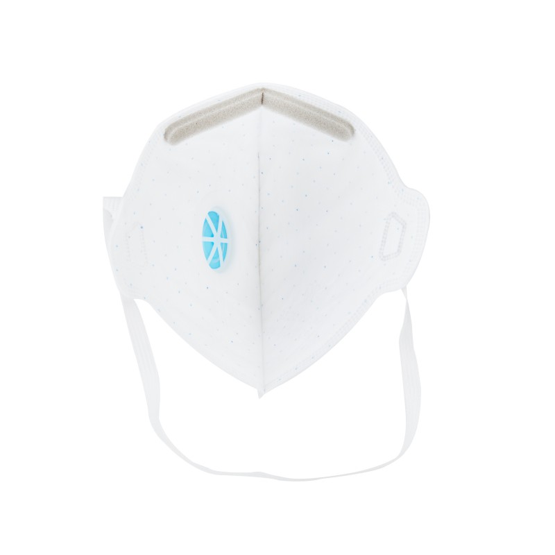 朝美2001-3白色頭戴式帶閥KN95防塵口罩圖片1