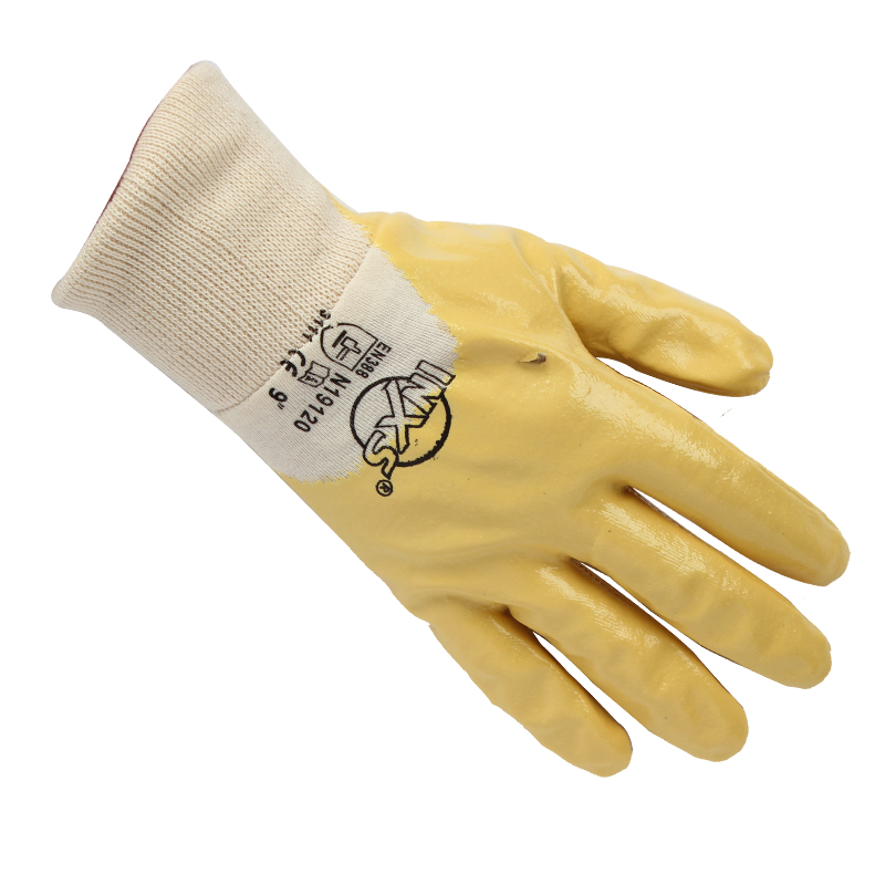 賽立特N19120A-10 3/4涂層黃丁腈手套