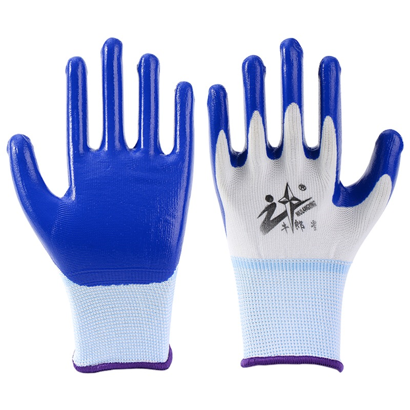 牛郎星白紗藍(lán)勞保手套