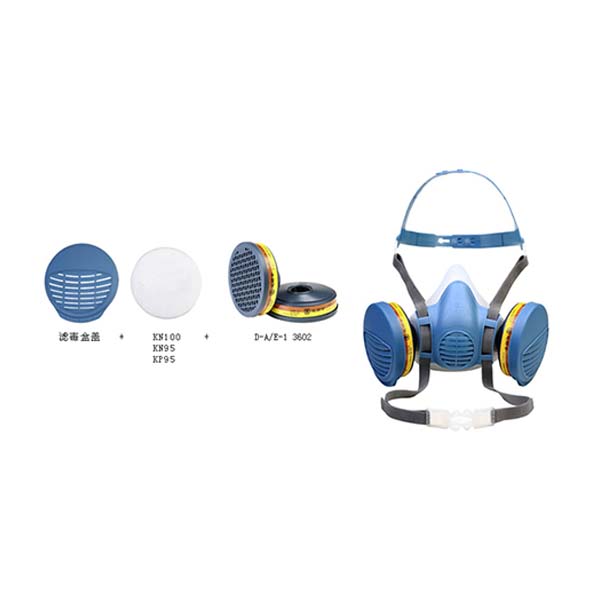 寶順安3602+2201硅膠雙濾盒過(guò)濾式防塵毒面具