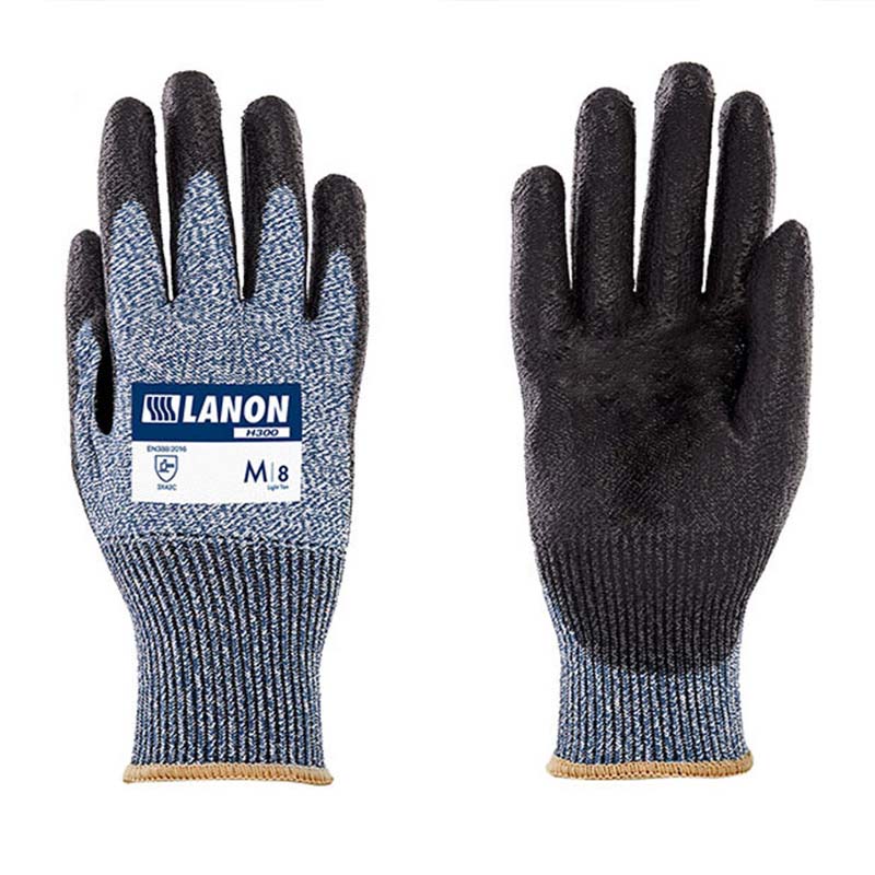 LANON蘭浪H300PU涂掌耐磨5級(jí)防割手套