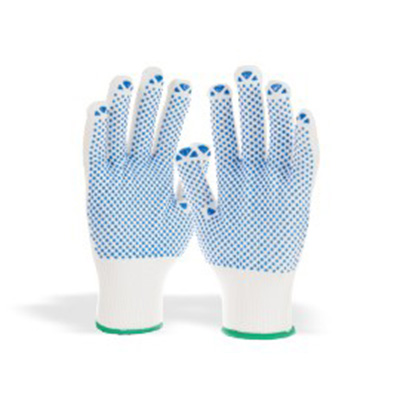 好員工H13-DL500DB防滑PVC點珠棉紗手套