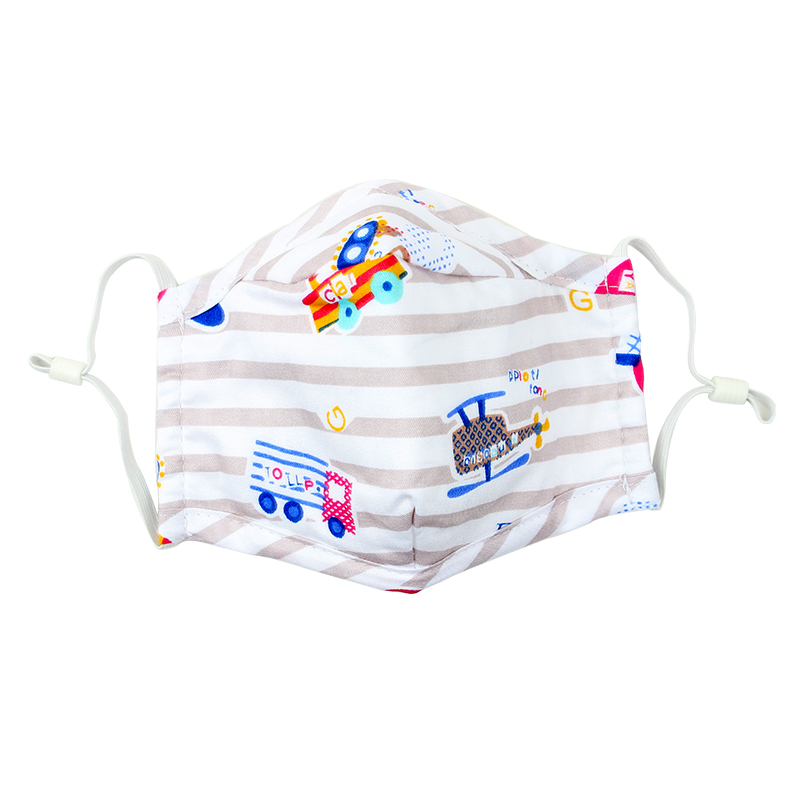 藍(lán)星褐色耳戴式兒童棉布口罩