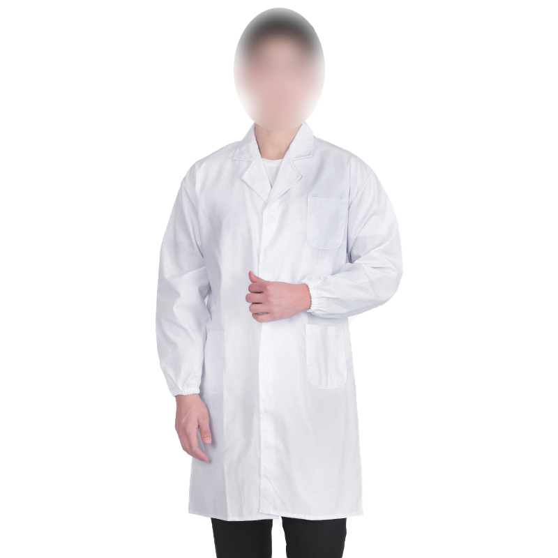 白大褂長袖薄款純棉松緊袖口醫(yī)護(hù)服