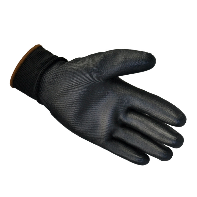 恒輝PE304黑色PU涂掌勞保手套