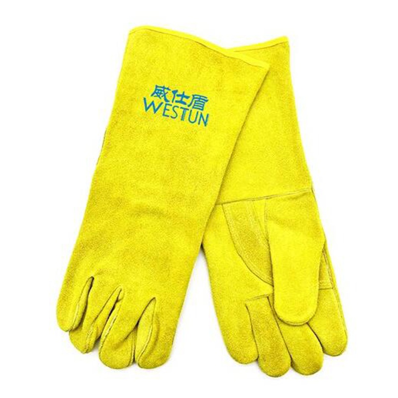 威仕盾G-2015/16金黃色牛皮加長(zhǎng)電焊手套