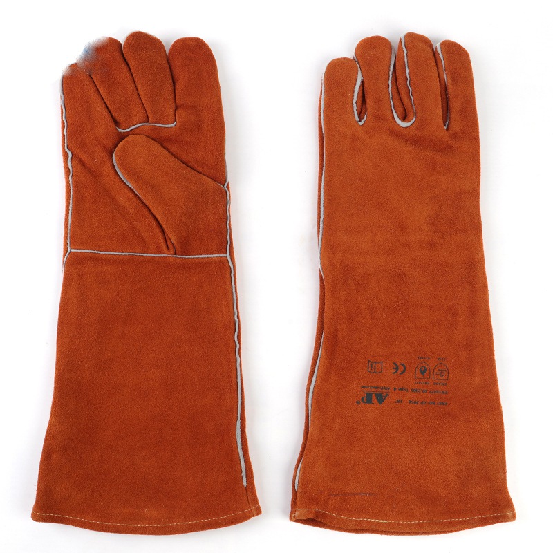 友盟AP-2056咖啡色加長(zhǎng)電焊手套