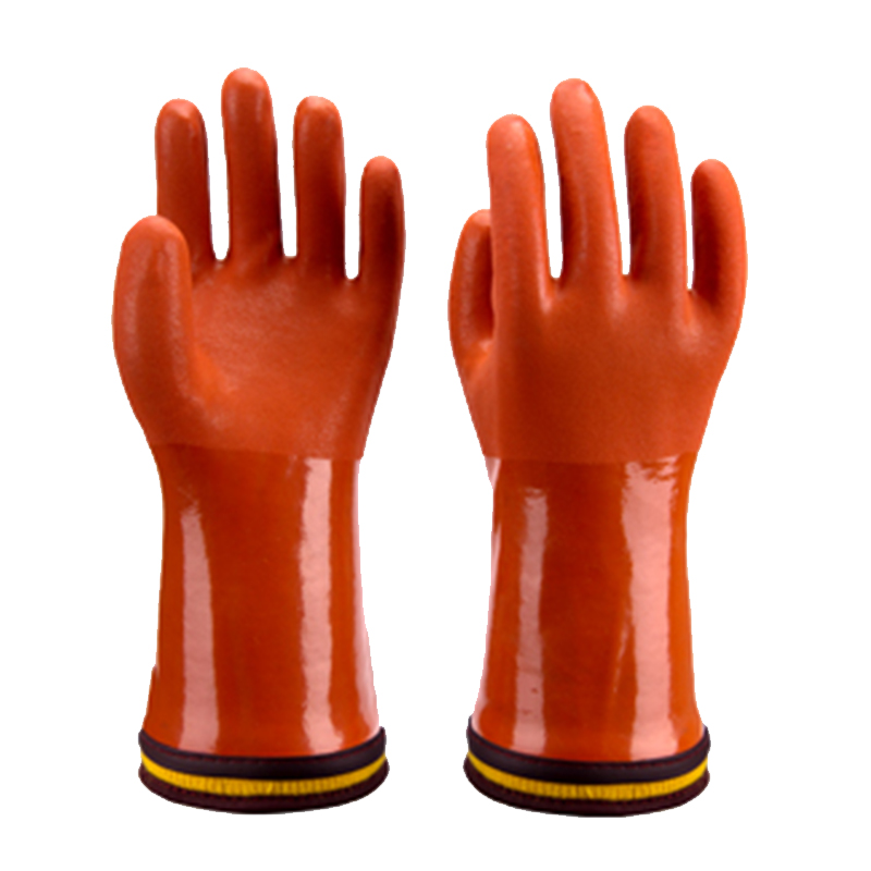東亞918R耐油防滑防寒PVC手套