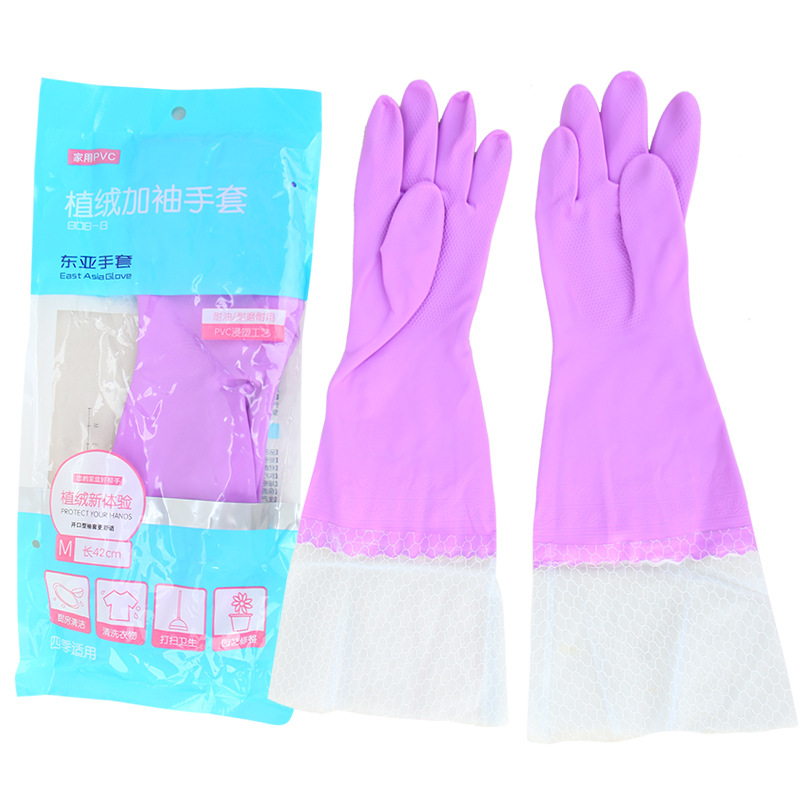 東亞808-B植絨加袖勞保手套