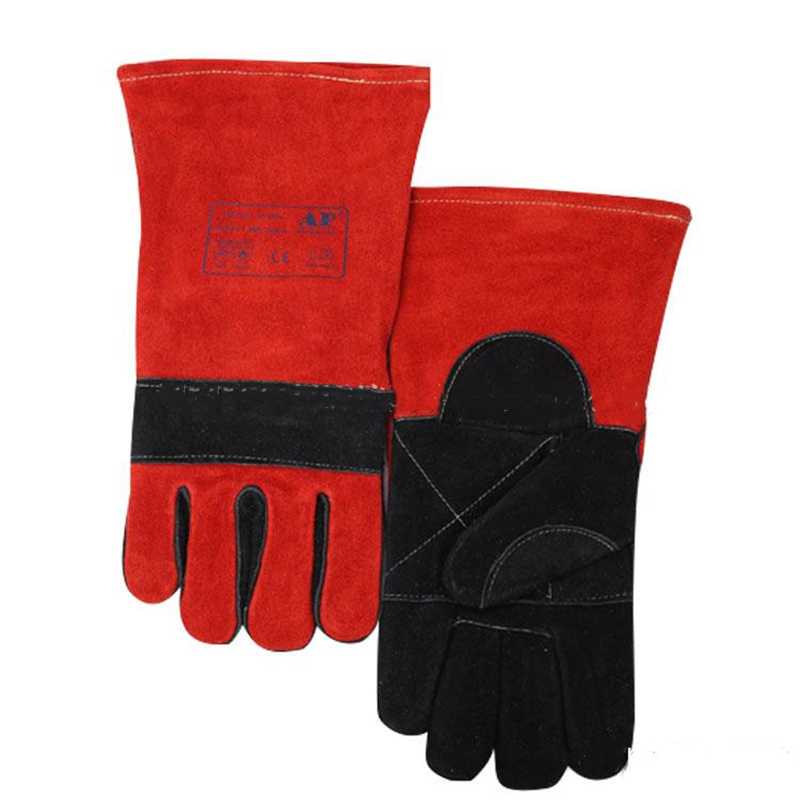 友盟AP-0505耐磨隔熱牛二層皮電焊手套