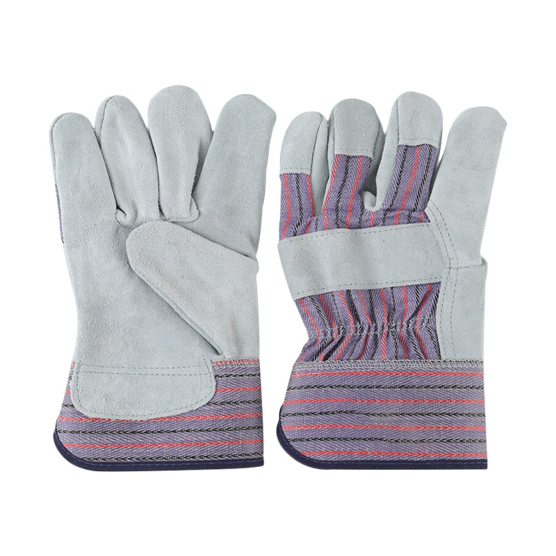 友盟AP-2203耐磨抗穿插牛二層皮勞保手套
