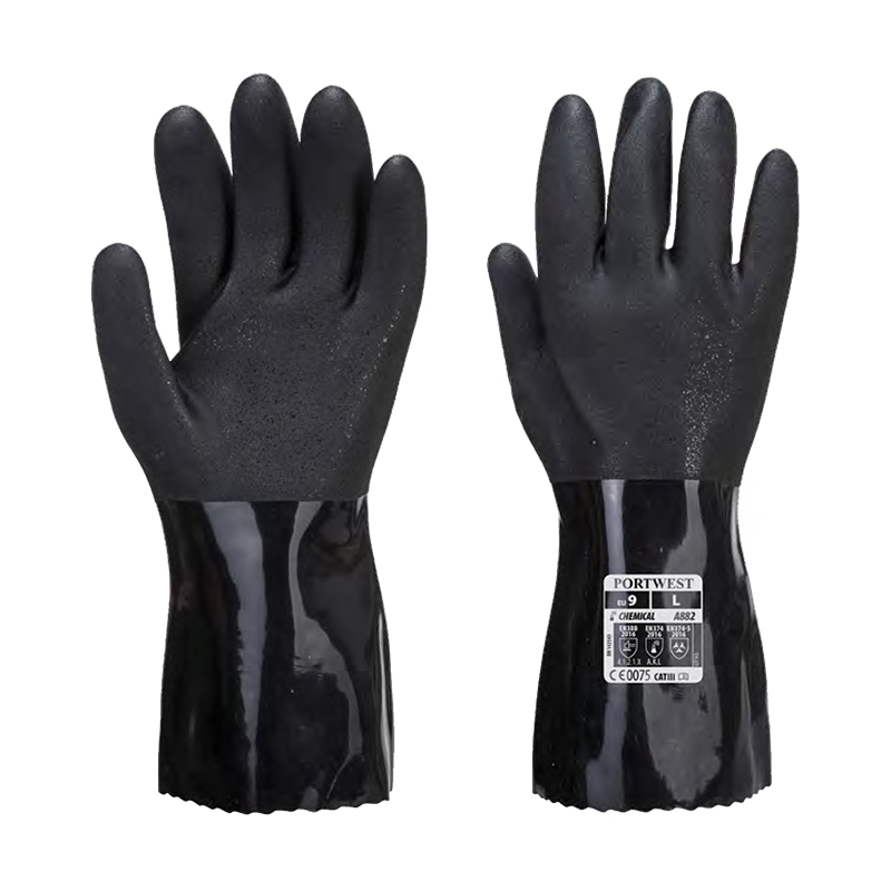 波偉斯特Portwest A882防靜電PVC長(zhǎng)筒防化手套