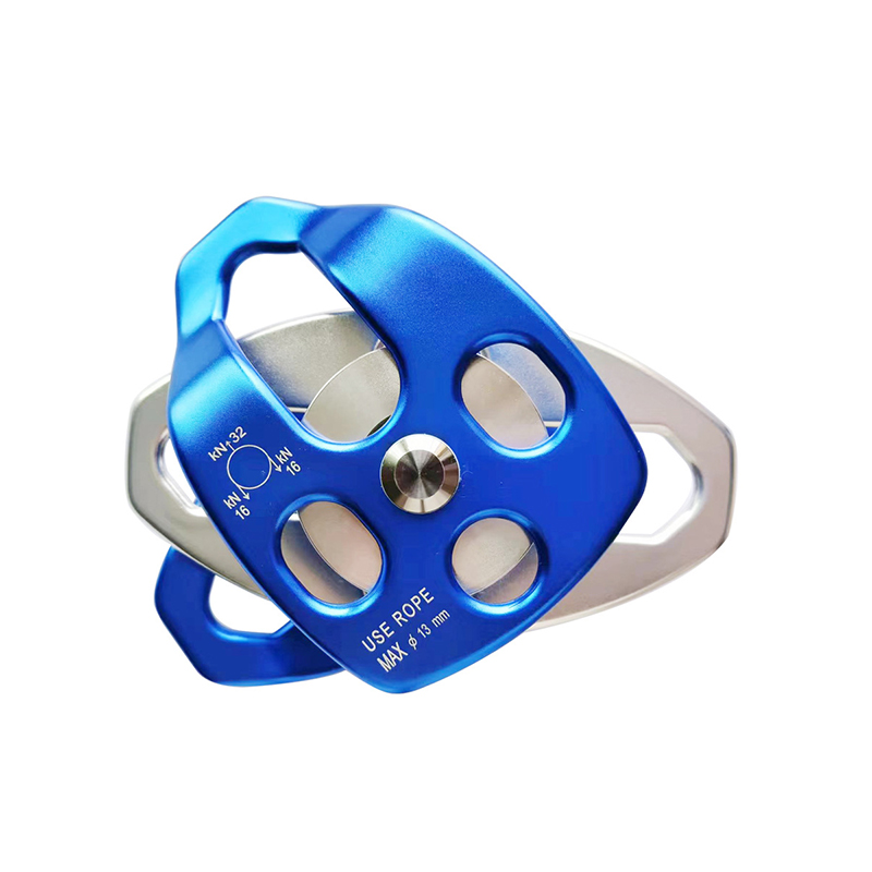 移動(dòng)側(cè)板式雙滑輪救援溜索橫渡活動(dòng)滑輪