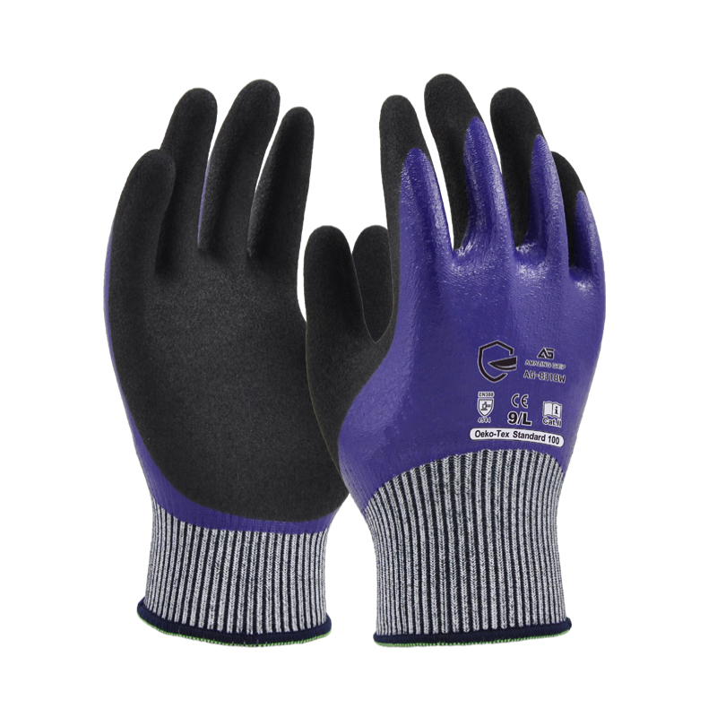 護(hù)享AG-8318W丁腈磨砂涂層防割手套