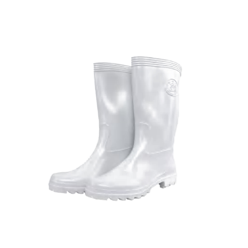 雙安BS001模壓白色高筒PVC防化靴