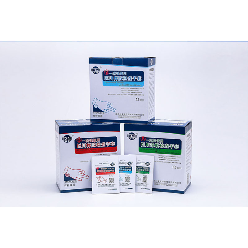 科美一次性使用醫(yī)用橡膠檢查手套無(wú)粉麻面