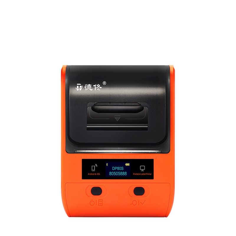 DTPrinter德佟DP80S二維碼不干膠條碼商用便攜式標(biāo)簽機