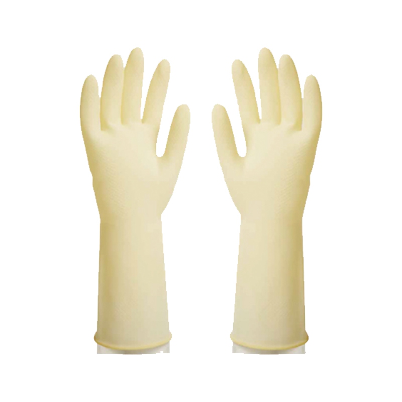 雪蓮10041家用天然乳膠光里直邊袖口魚(yú)鱗紋手套