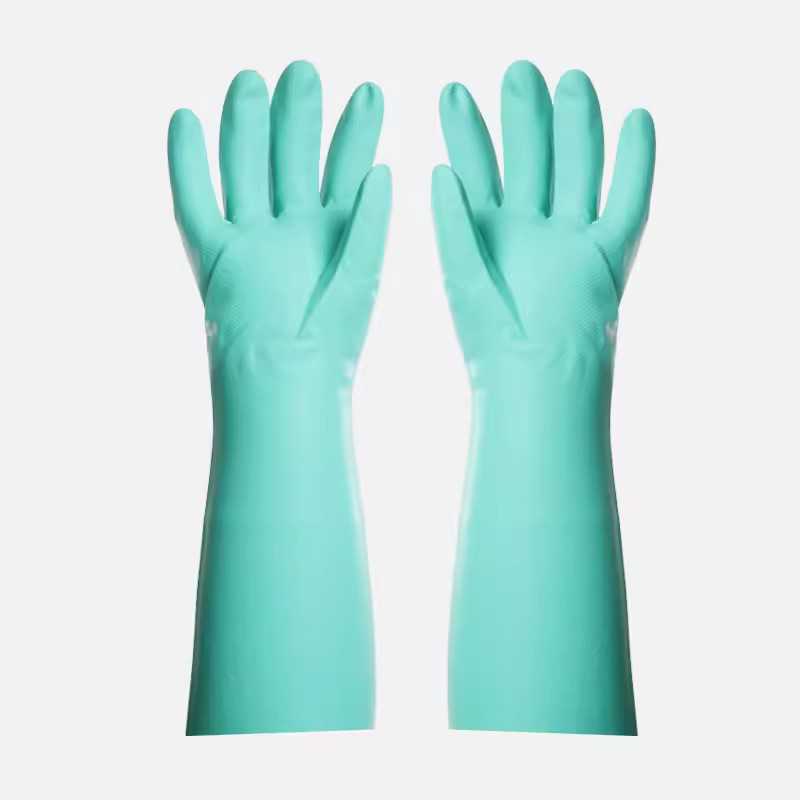 雪蓮21031丁腈光里直邊袖口鉆石紋防護(hù)手套