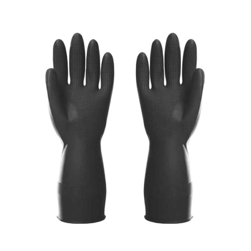 雪蓮20082BL.CL天然乳膠光里卷邊袖口網(wǎng)狀紋工業(yè)手套