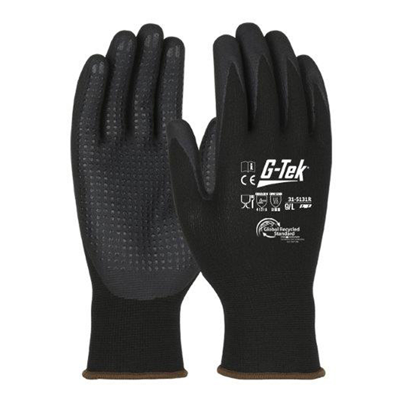 PIP 31-5131R 15針環(huán)保紗掌浸點(diǎn)珠丁腈發(fā)泡通用手套