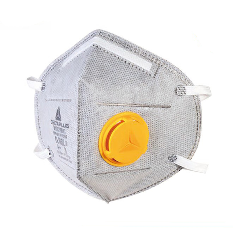 代爾塔104206 M1202VBWC折疊帶閥頭戴式FFP2級(jí)活性炭防塵口罩