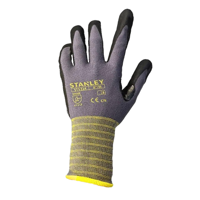 STANLEY史丹利ST5324尼龍氨綸丁腈涂層點(diǎn)塑耐磨防滑勞保手套