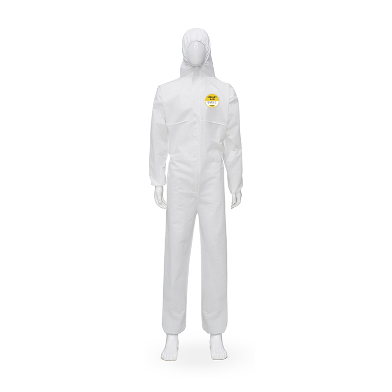 STANLEY史丹利ST3310白色SMS帶膠條防塵靜電連體防護服