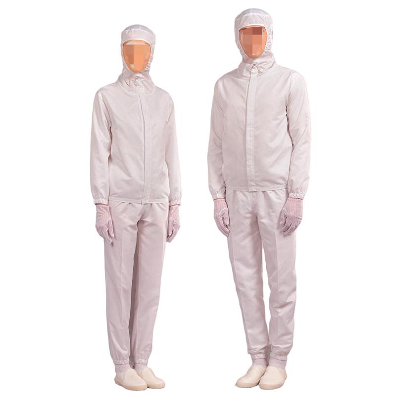 嘉柏利通F-1311白色拉鏈?zhǔn)椒煮w潔凈服