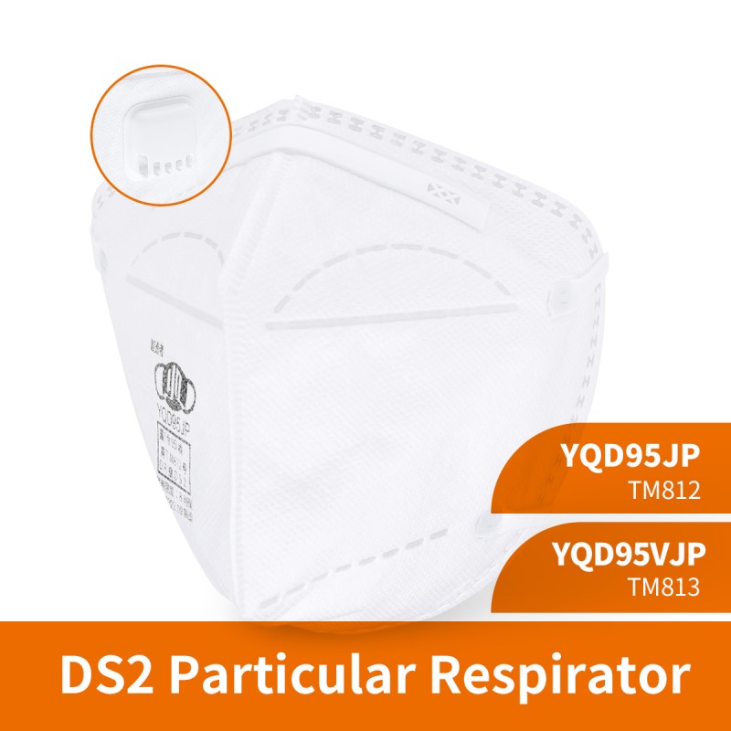 YICHITA宜啟戴YQD95JP頭帶式折疊DS2防塵口罩