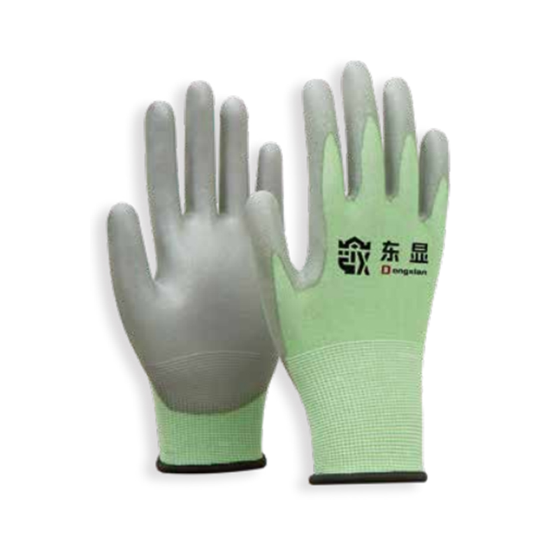 東顯18-2-001 18針HPPE PU涂層防割手套