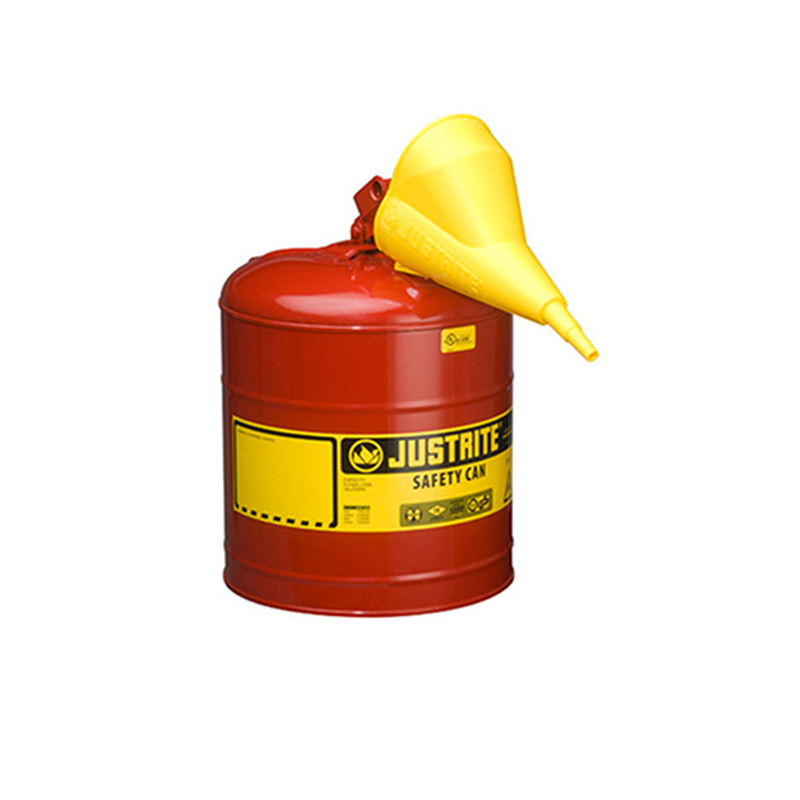 Justrite杰斯瑞特7150110自閉式I型安全罐帶漏斗5加侖