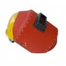 盾牌黃色玻璃鋼安全帽加電焊面罩 盾牌黃色玻璃鋼安全帽加電焊面罩