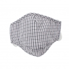 藍(lán)星灰格耳戴式成人棉布口罩