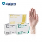 麥迪康1209B透明無(wú)粉一次性PVC手套S